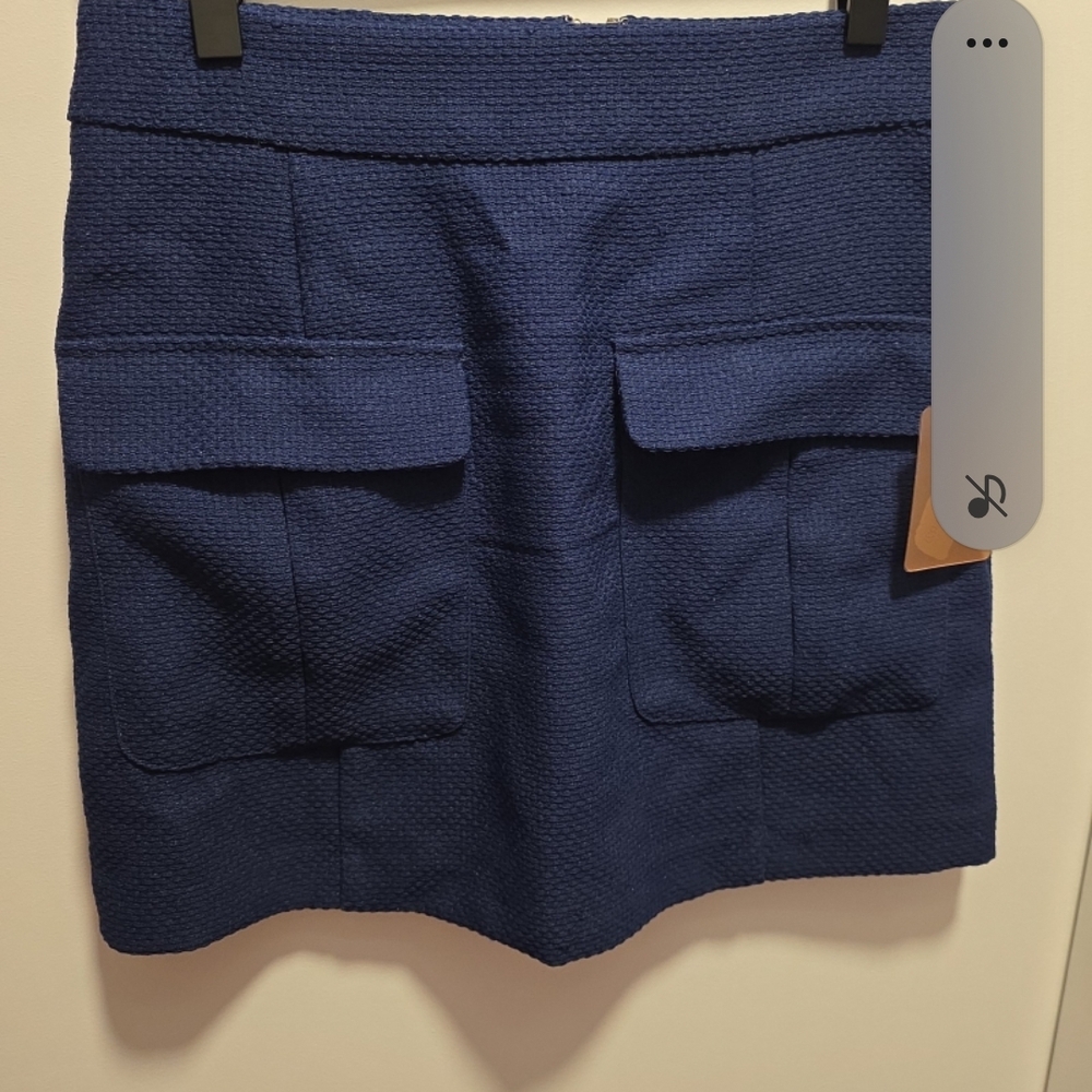 BN Forever 21 Textured Mini Skirt, Navy Blue